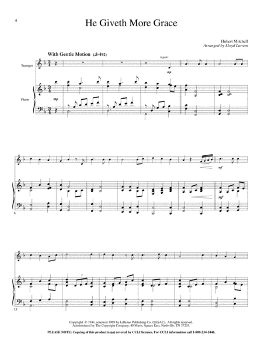 Instrumental Duet Series, Book 2 - Trumpet and Piano - Book/CD Combo Trumpet Duet scores gallery preview page 2