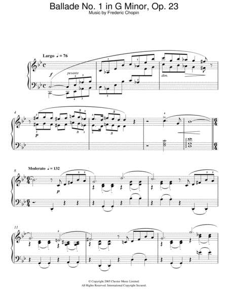 Ballade No. 1 In G Minor, Op.23 (Excerpts) (arr. Jerry Lanning)