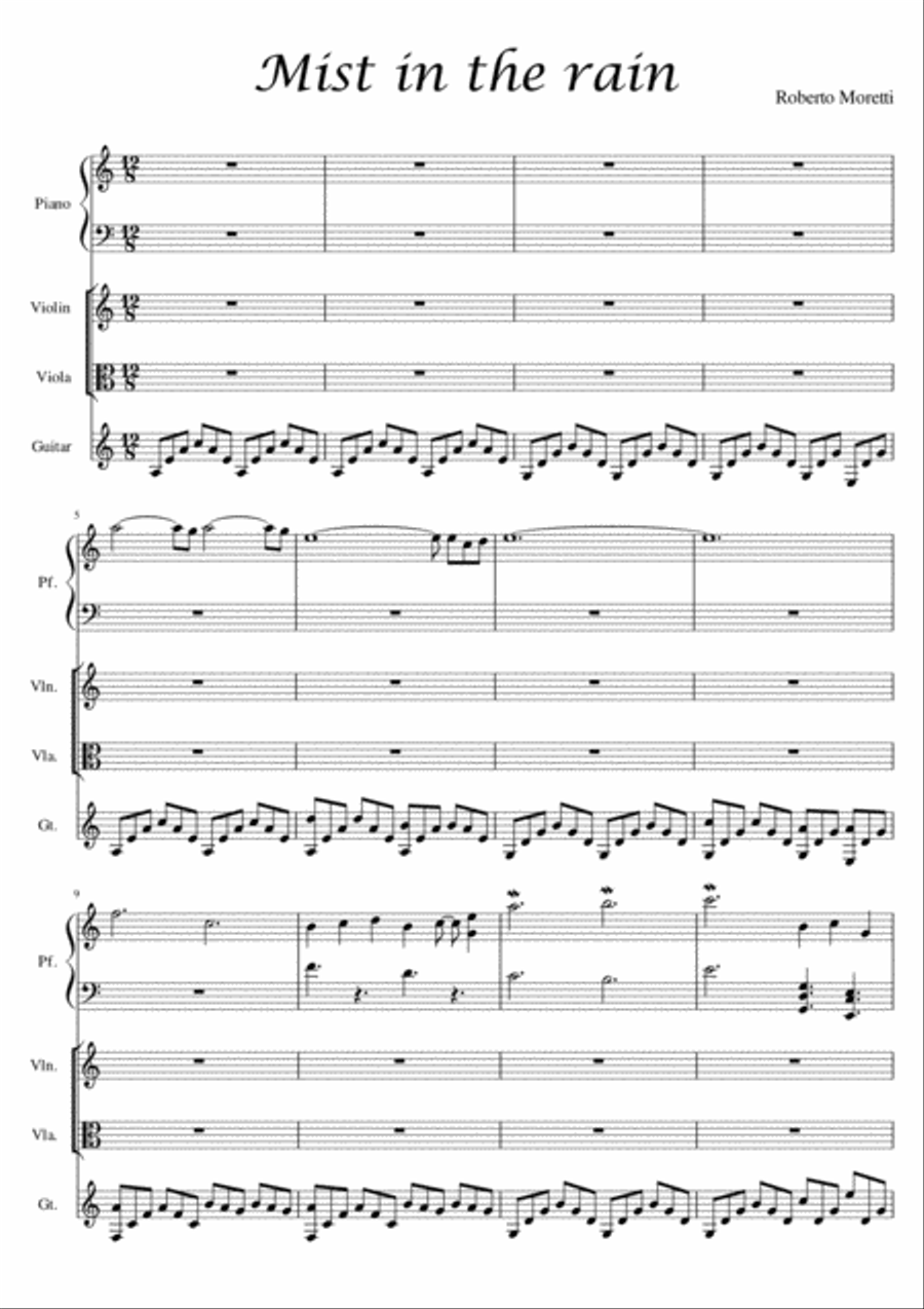 Mist in the rain Mist in the rain Small Ensemble scores gallery preview page 1