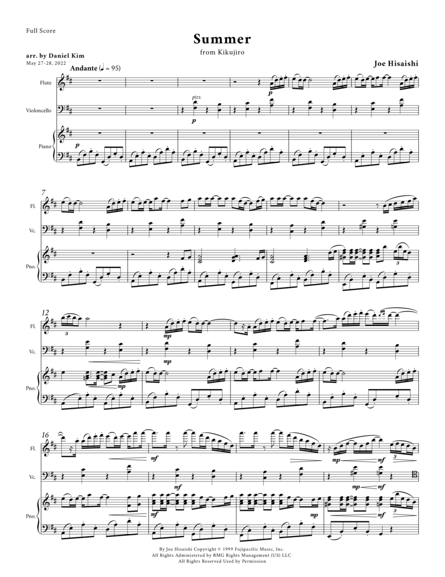 Summer Flute scores gallery preview page 1
