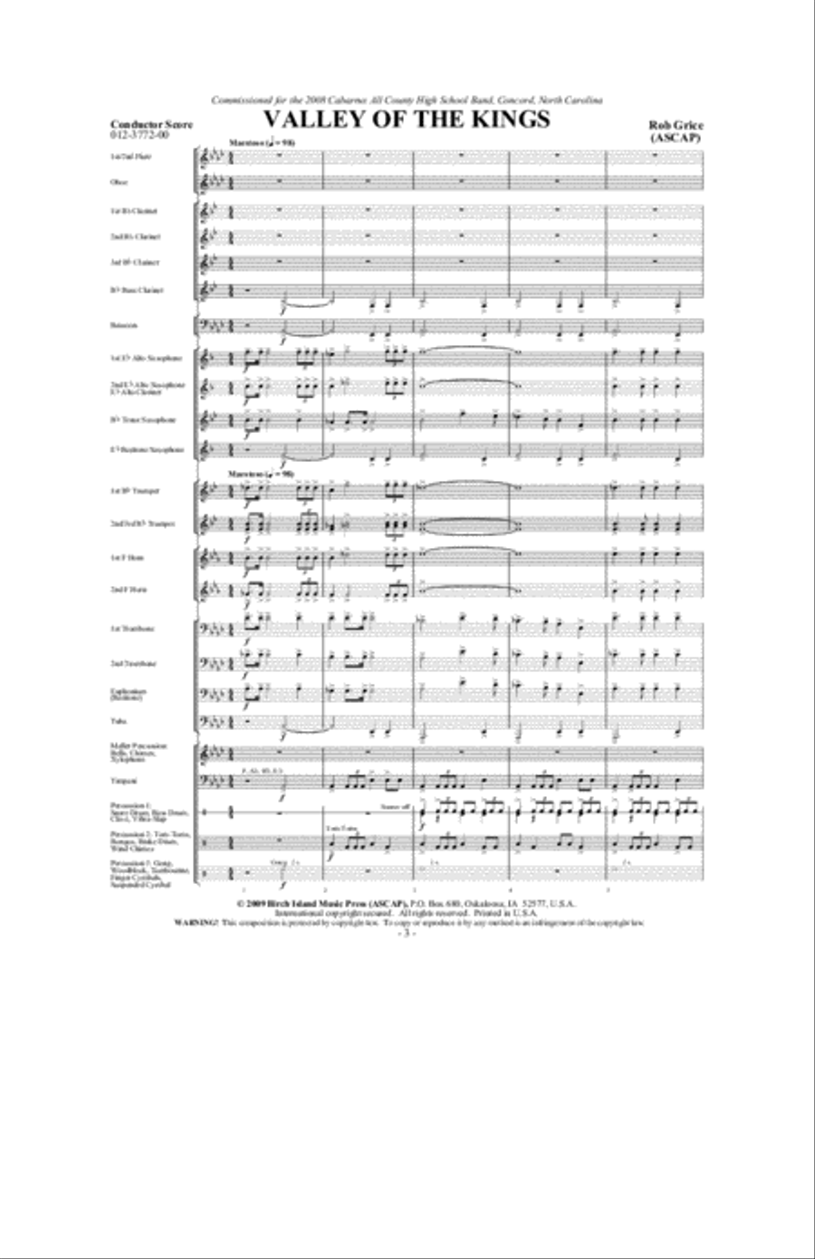 Valley of the Kings Concert Band scores gallery preview page 2