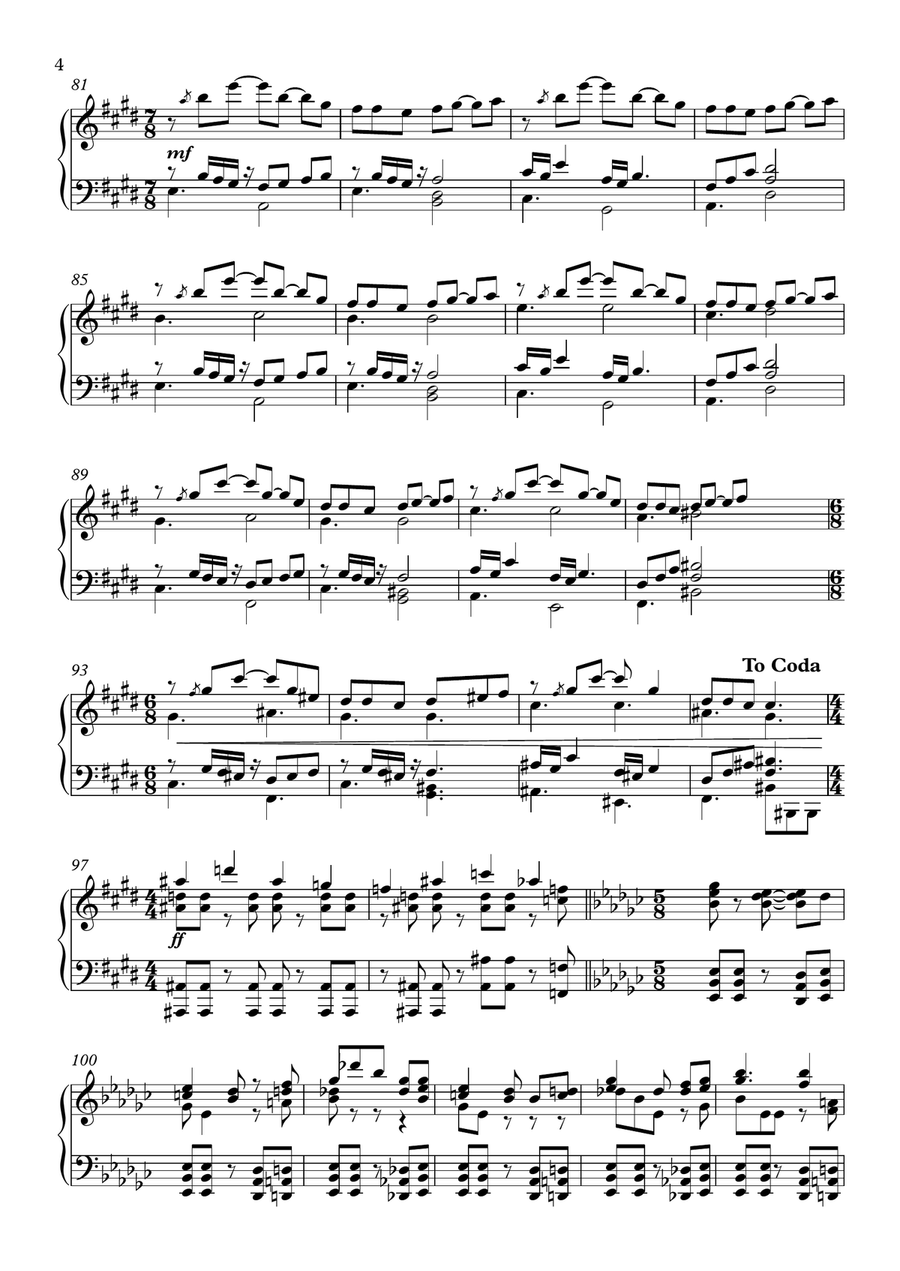 Road to Nowhere Road to Nowhere Piano Solo scores gallery preview page 4