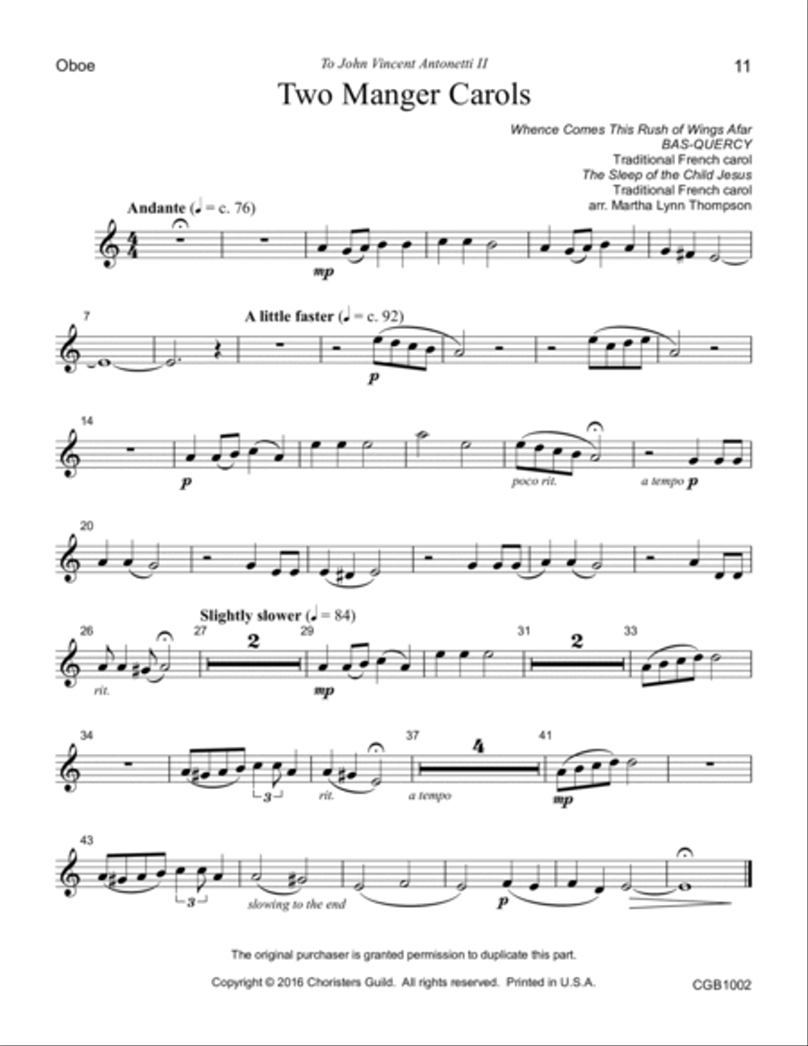 Two Manger Carols Handbell Choir scores gallery preview page 5