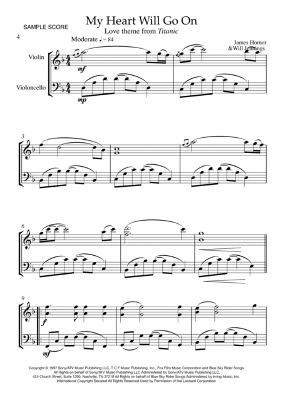 My Heart Will Go On (Love Theme from Titanic) String Duet scores gallery preview page 3
