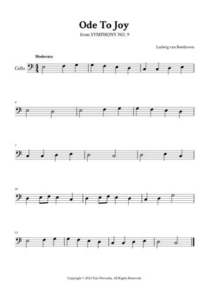Ode To Joy - Easy Cello (C Major)