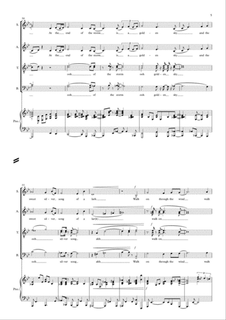 You'll Never Walk Alone You'll Never Walk Alone 4-Part scores gallery preview page 5