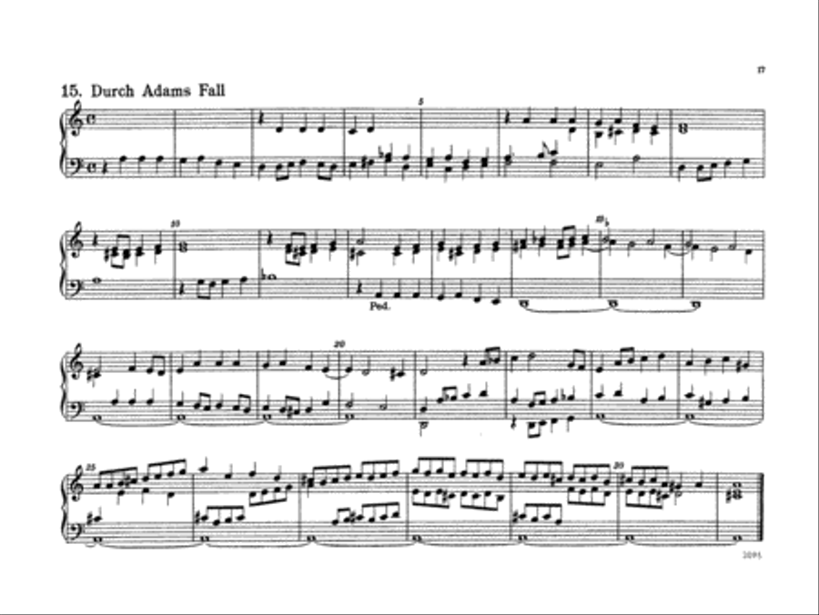 Bach: Forty-four Organ Chorales Organ scores gallery preview page 1