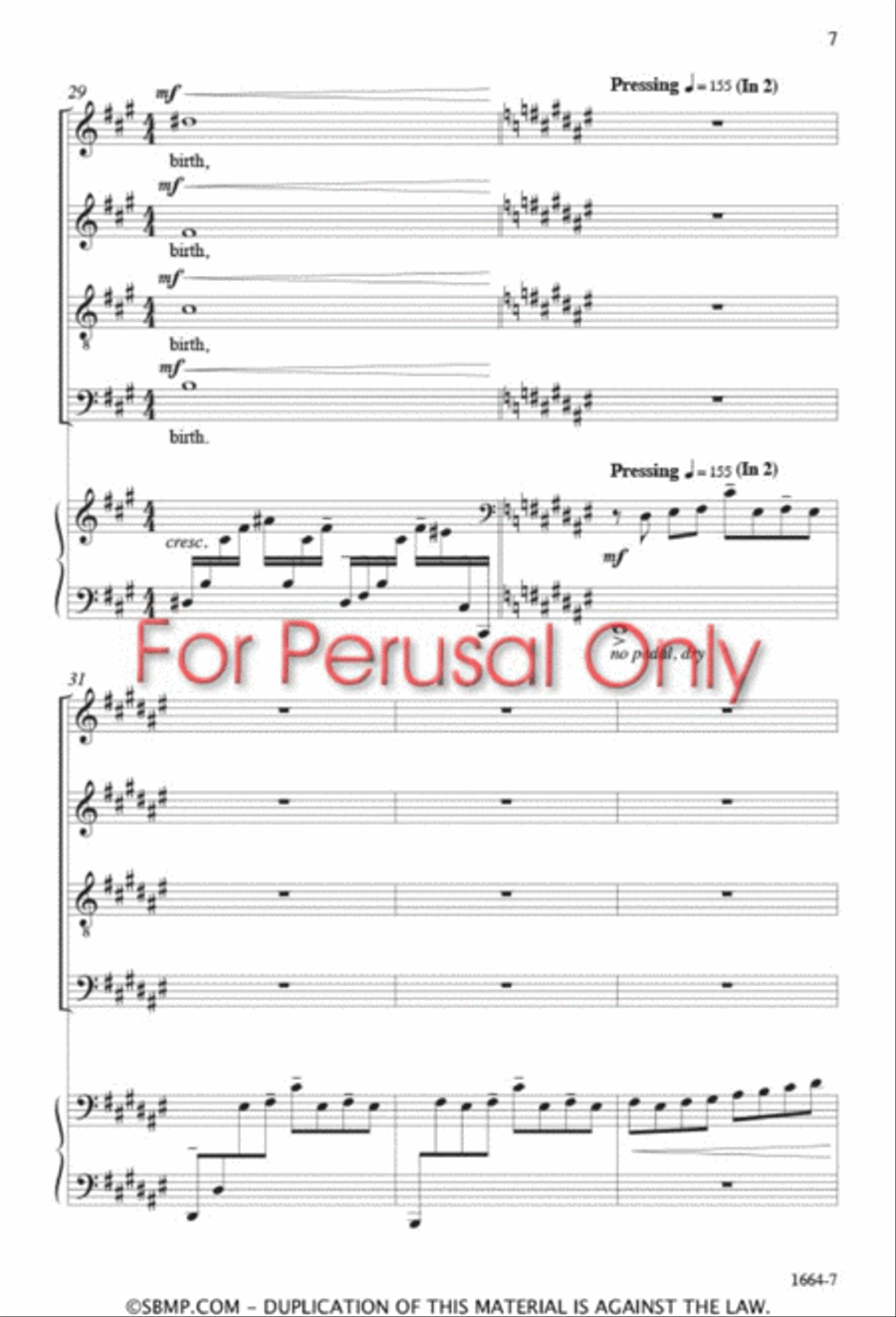 Light the World 4-Part scores gallery preview page 6