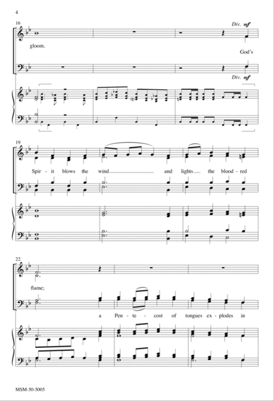 Introit for Pentecost A Rushing, Mighty Wind 4-Part scores gallery preview page 4