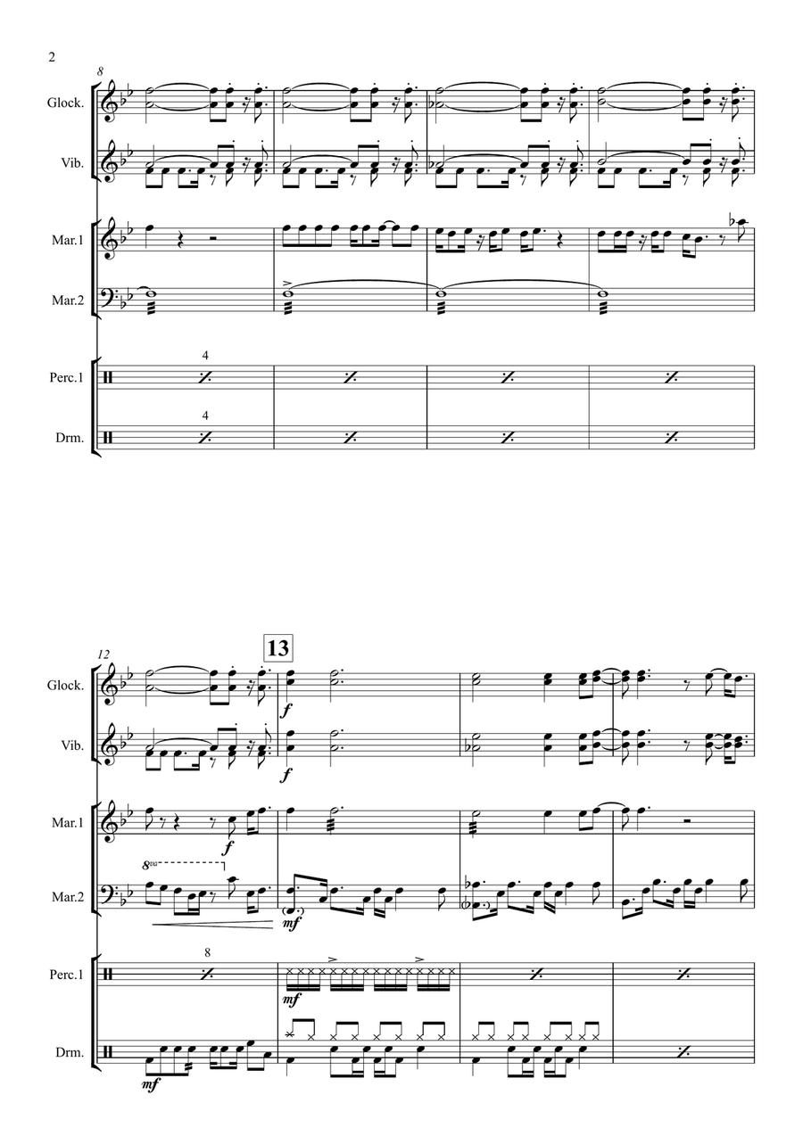 Let Me Entertain You Let Me Entertain You Percussion Ensemble scores gallery preview page 4