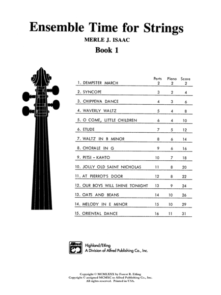 Ensemble Time for Strings Book 1
