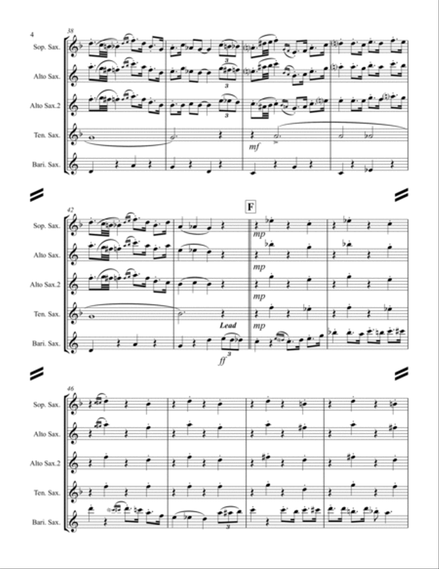 Bubbles In The Wine Saxophone Quartet scores gallery preview page 5
