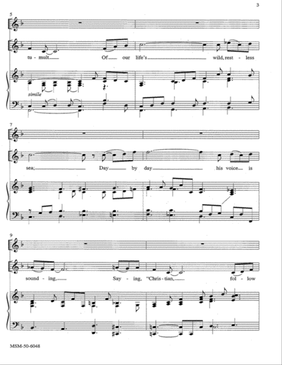 Jesus Calls Us 4-Part scores gallery preview page 3