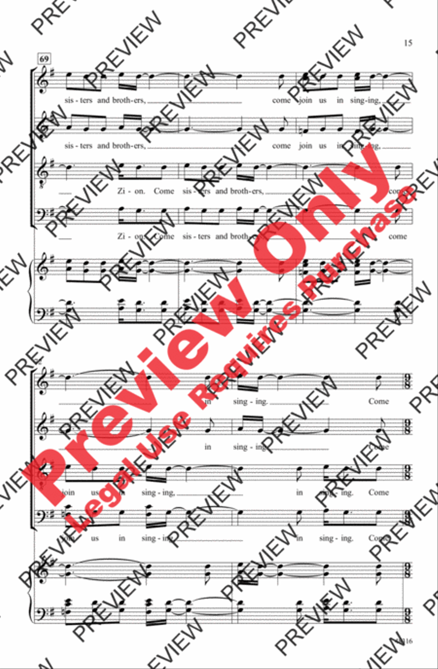 Zion's Walls Zion's Walls 4-Part scores gallery preview page 15