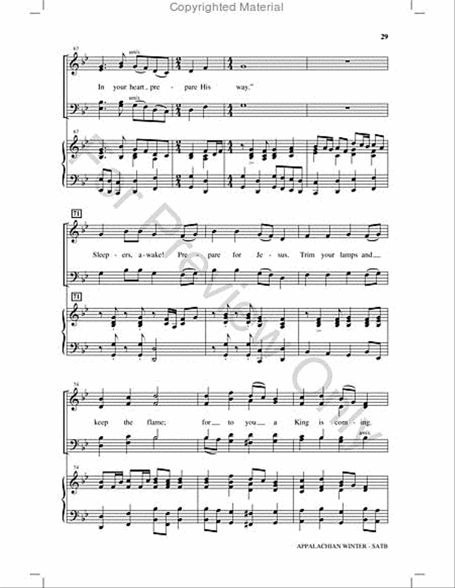 Appalachian Winter Choir scores gallery preview page 28