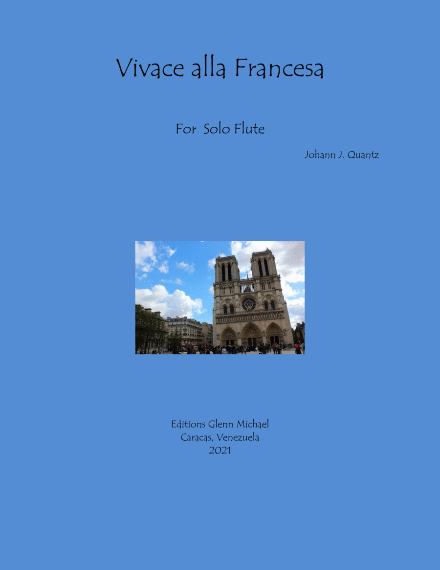 Quantz Vivace alla Francese Flute Solo scores gallery preview page 1