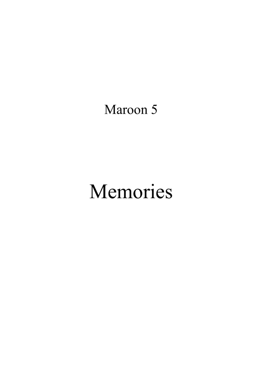 Memories Memories Easy Piano scores gallery preview page 1
