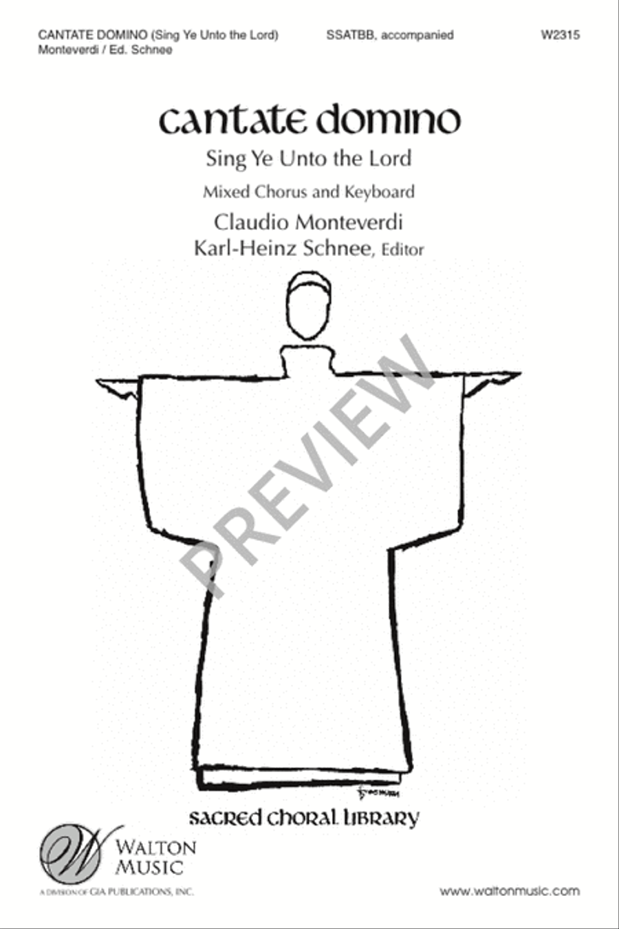 Cantate Domino - SSATBB SSATBB scores gallery preview page 2