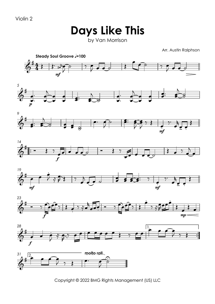 Days Like This Days Like This String Quartet scores gallery preview page 4