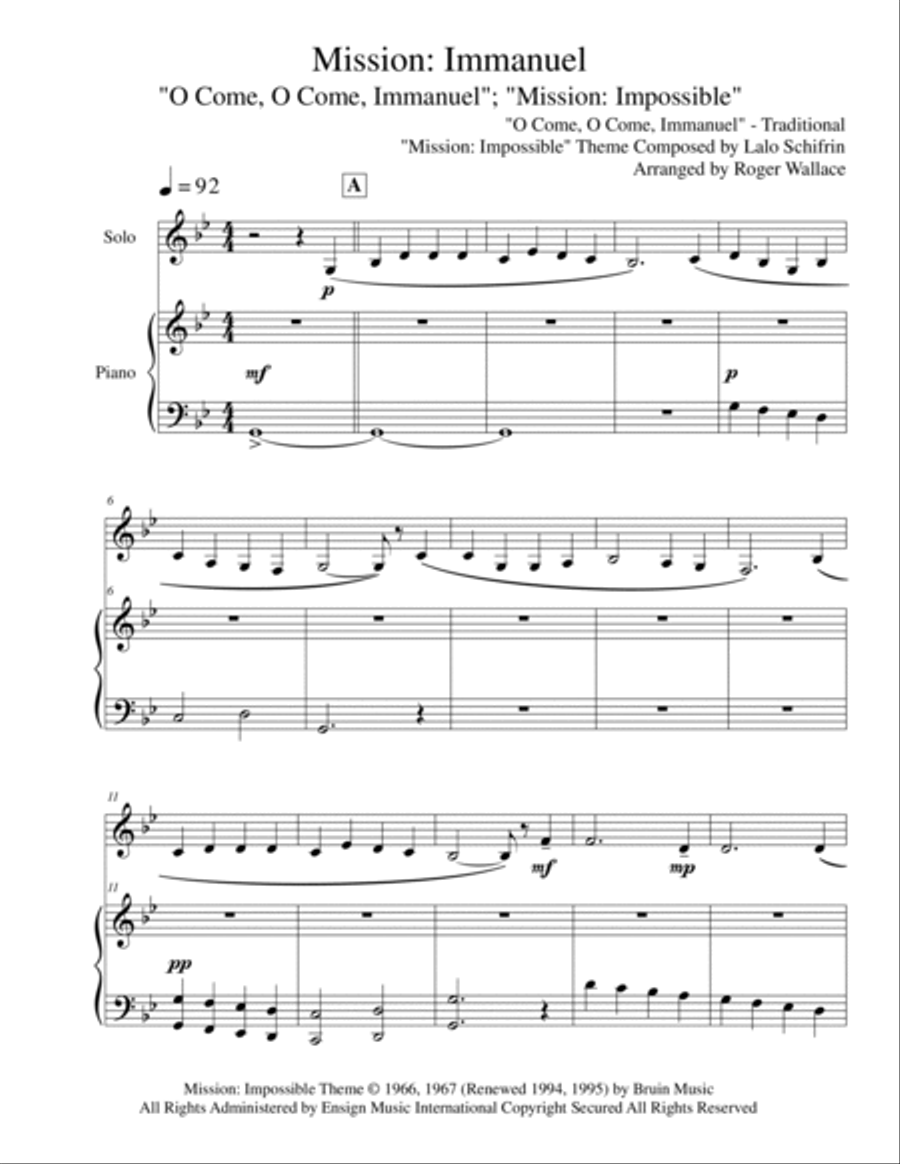 Mission: Impossible Theme Piano scores gallery preview page 3