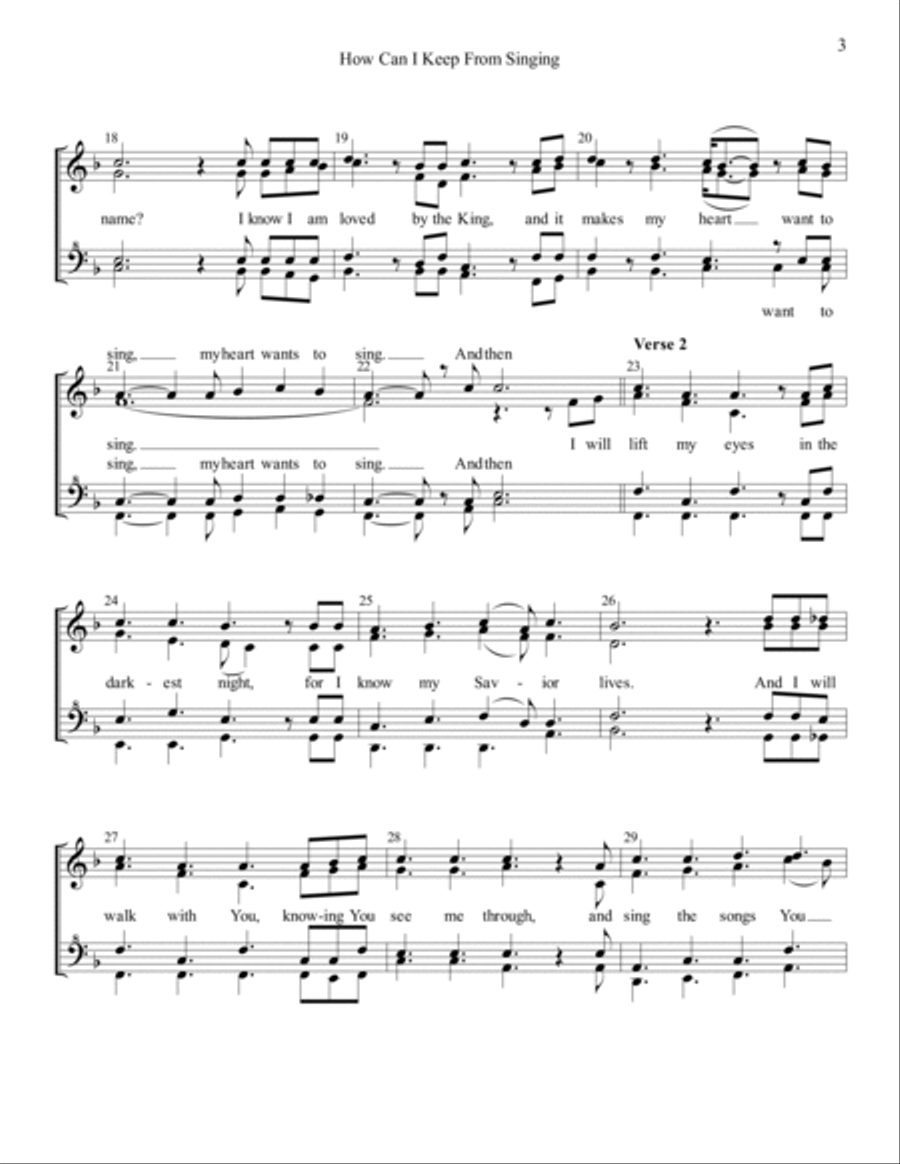 How Can I Keep From Singing SSAA scores gallery preview page 3