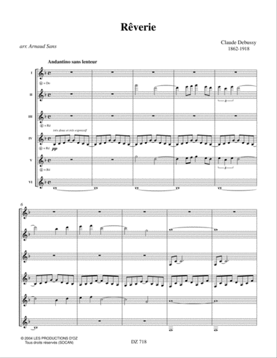 Rêverie Guitar Ensemble scores gallery preview page 3