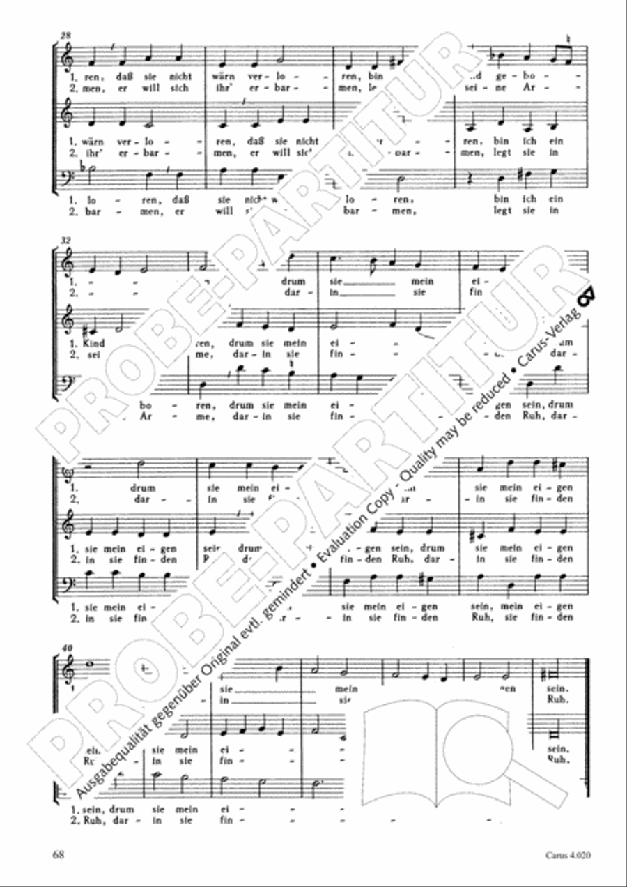 Calvisius: Tricinia. Psalmen und Motetten zu drei Stimmen Choir scores gallery preview page 69