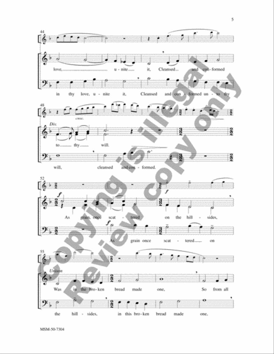 Father, We Thank Thee 3-Part scores gallery preview page 5