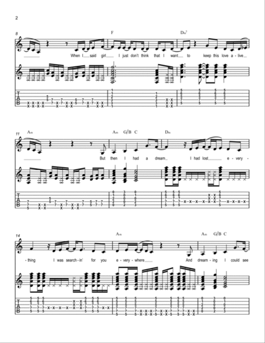 In A World Without You Electric Guitar scores gallery preview page 2
