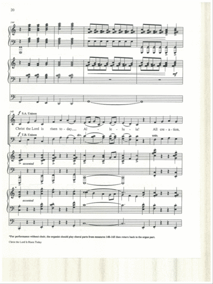 Christ the Lord Is Risen Today 4-Part scores gallery preview page 21
