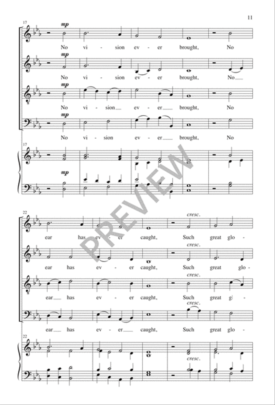 Zion Hears the Watchmen Singing 4-Part scores gallery preview page 11