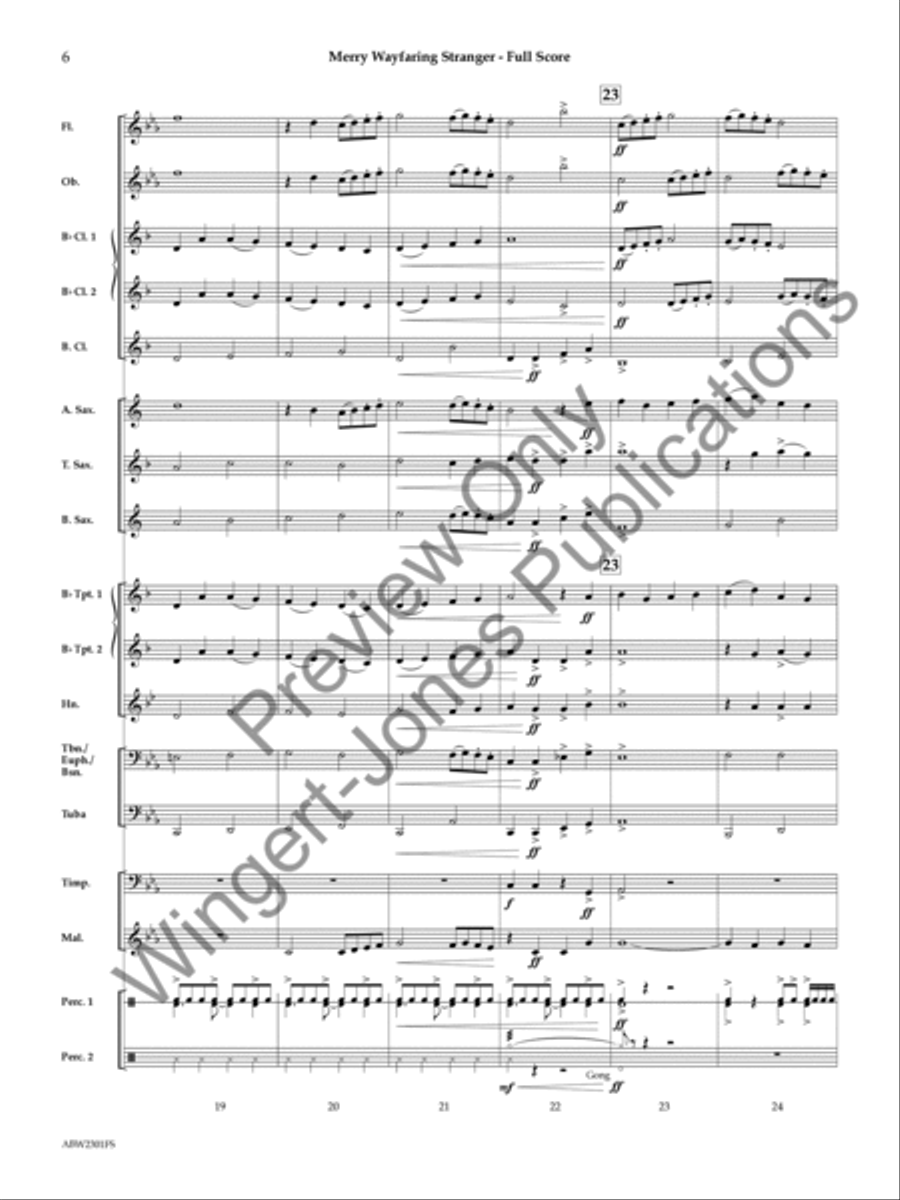 Merry Wayfaring Stranger Merry Wayfaring Stranger Concert Band scores gallery preview page 7