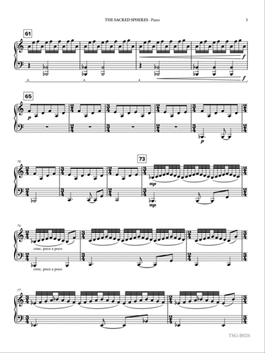 The Sacred Spheres: Piano Accompaniment Concert Band scores gallery preview page 3