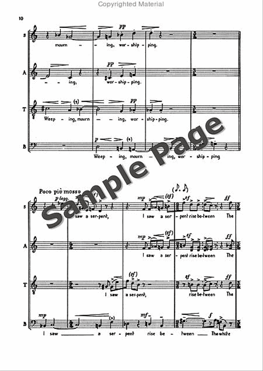 Poems 5 & An Epigram Of Wm. Blake 4-Part scores gallery preview page 11