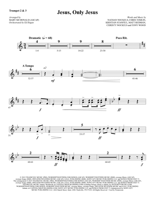 Jesus, Only Jesus - Bb Trumpet 2,3