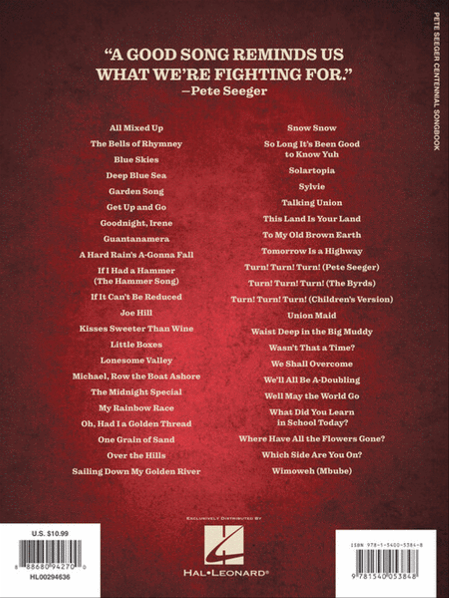 Pete Seeger Centennial Songbook Voice scores gallery preview page 6