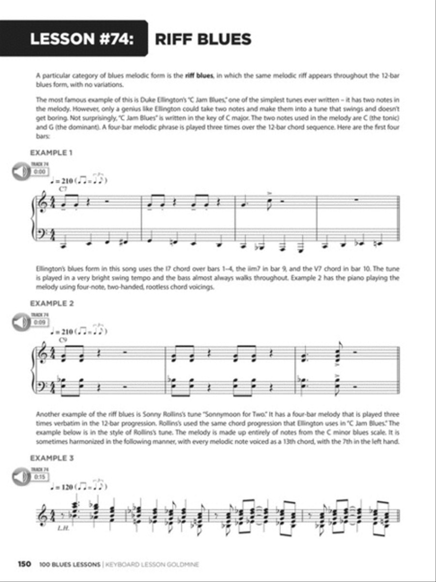 100 Blues Lessons Piano Method scores gallery preview page 5