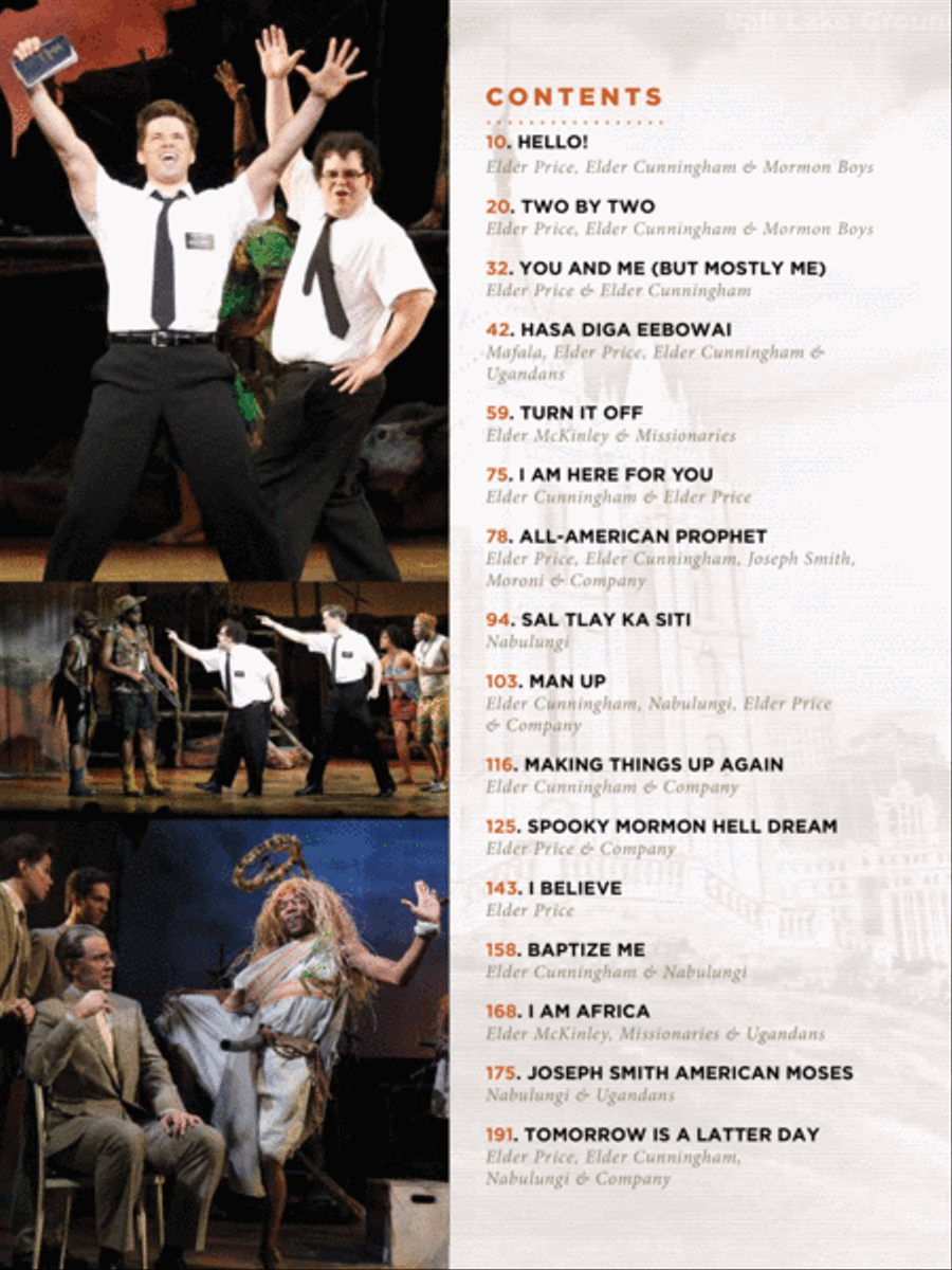 The Book of Mormon -- Sheet Music from the Broadway Musical Piano, Vocal, Guitar scores gallery preview page 3