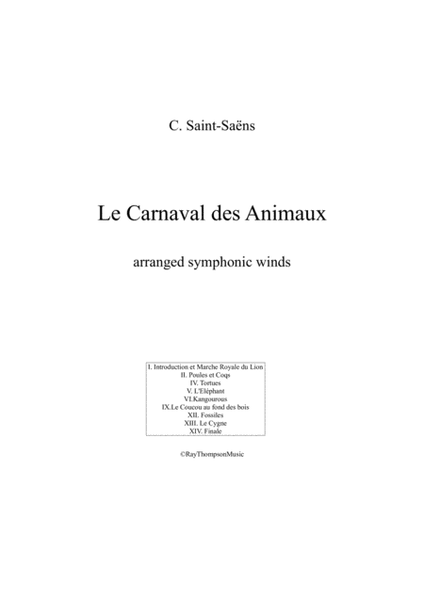 Saint-Saëns: Le Carnaval des Animaux (A Selection of pieces from) - symphonic winds image number null