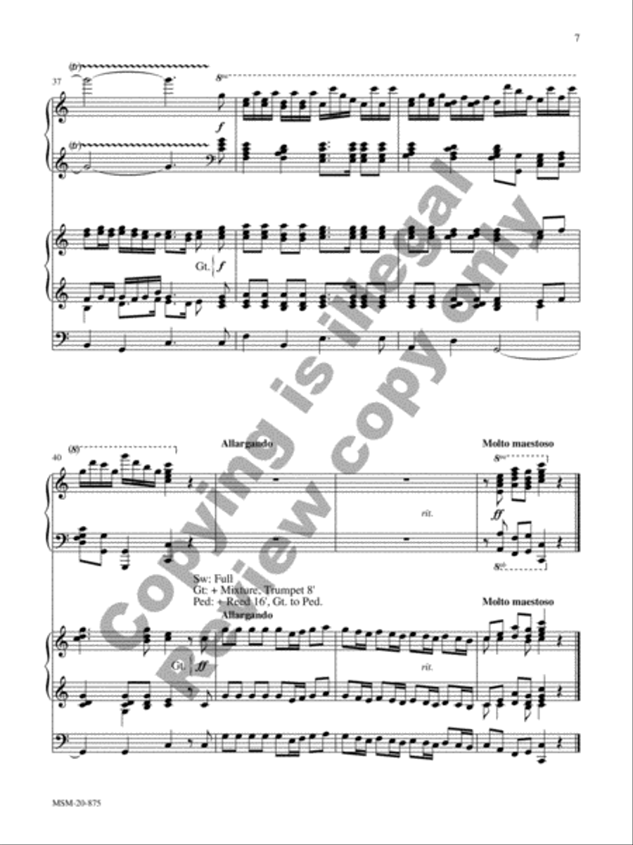 Psalm 19: The Heavens Declare Organ scores gallery preview page 4