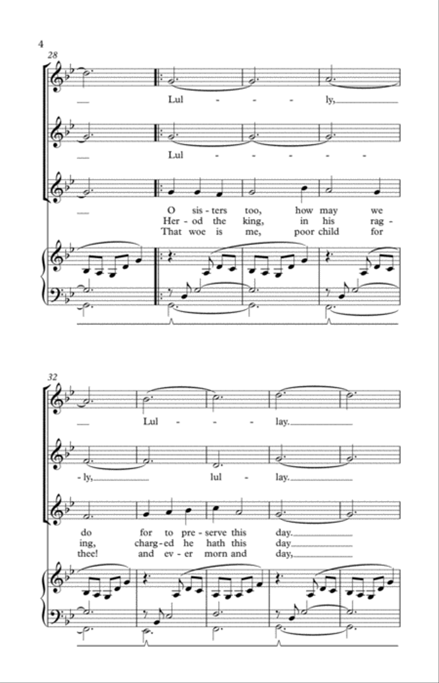 Lully, Lullay - The Coventry Carol SSA scores gallery preview page 4