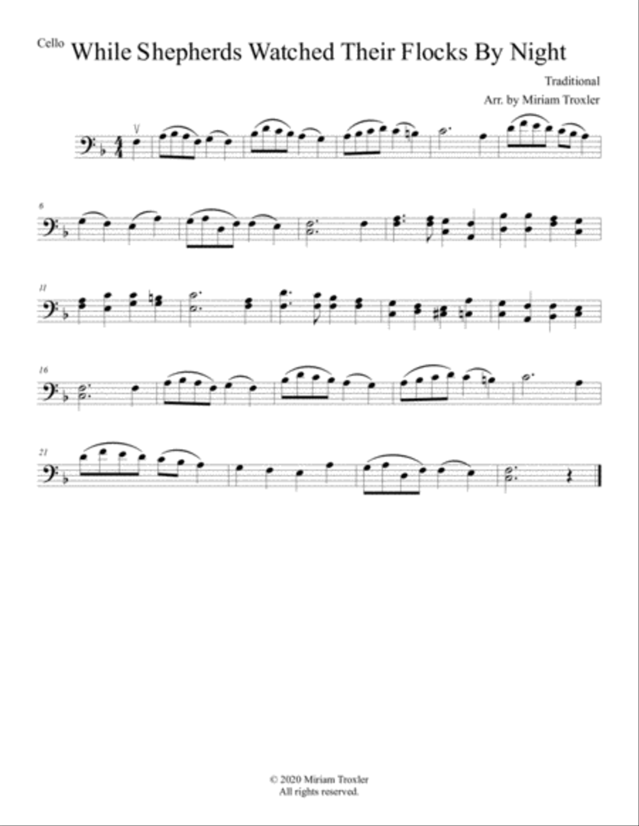 Traditional Christmas Carols for Solo Cello Cello Solo scores gallery preview page 4