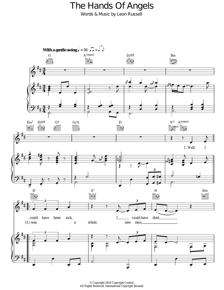 In The Hands Of Angels Acoustic Guitar scores gallery preview page 1
