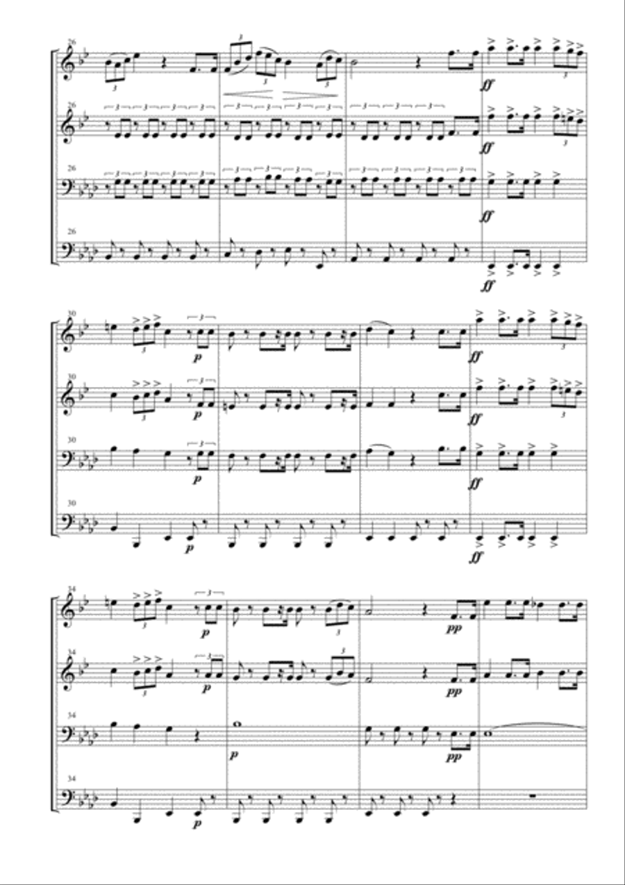 Choir of the Jewish Slaves for Brass Quartet Choir of the Jewish Slaves for Brass Quartet Choir scores gallery preview page 4