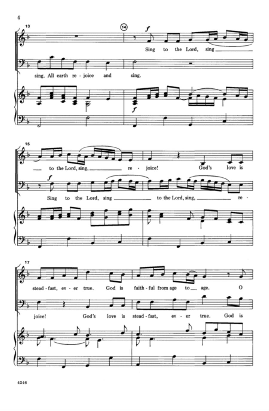 Sing to the Lord, Rejoice! 2-Part scores gallery preview page 4