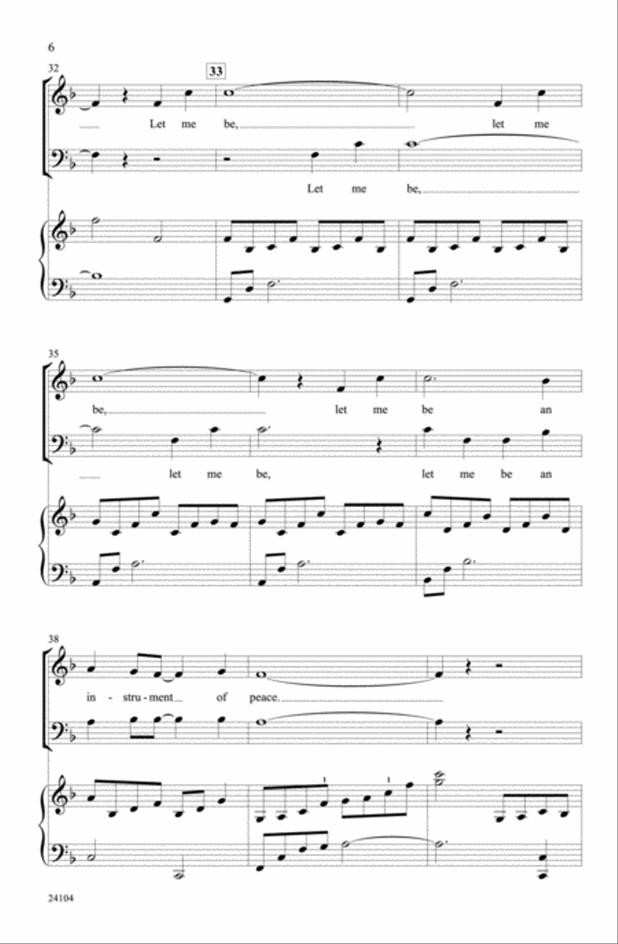 Instrument of Peace 4-Part scores gallery preview page 5