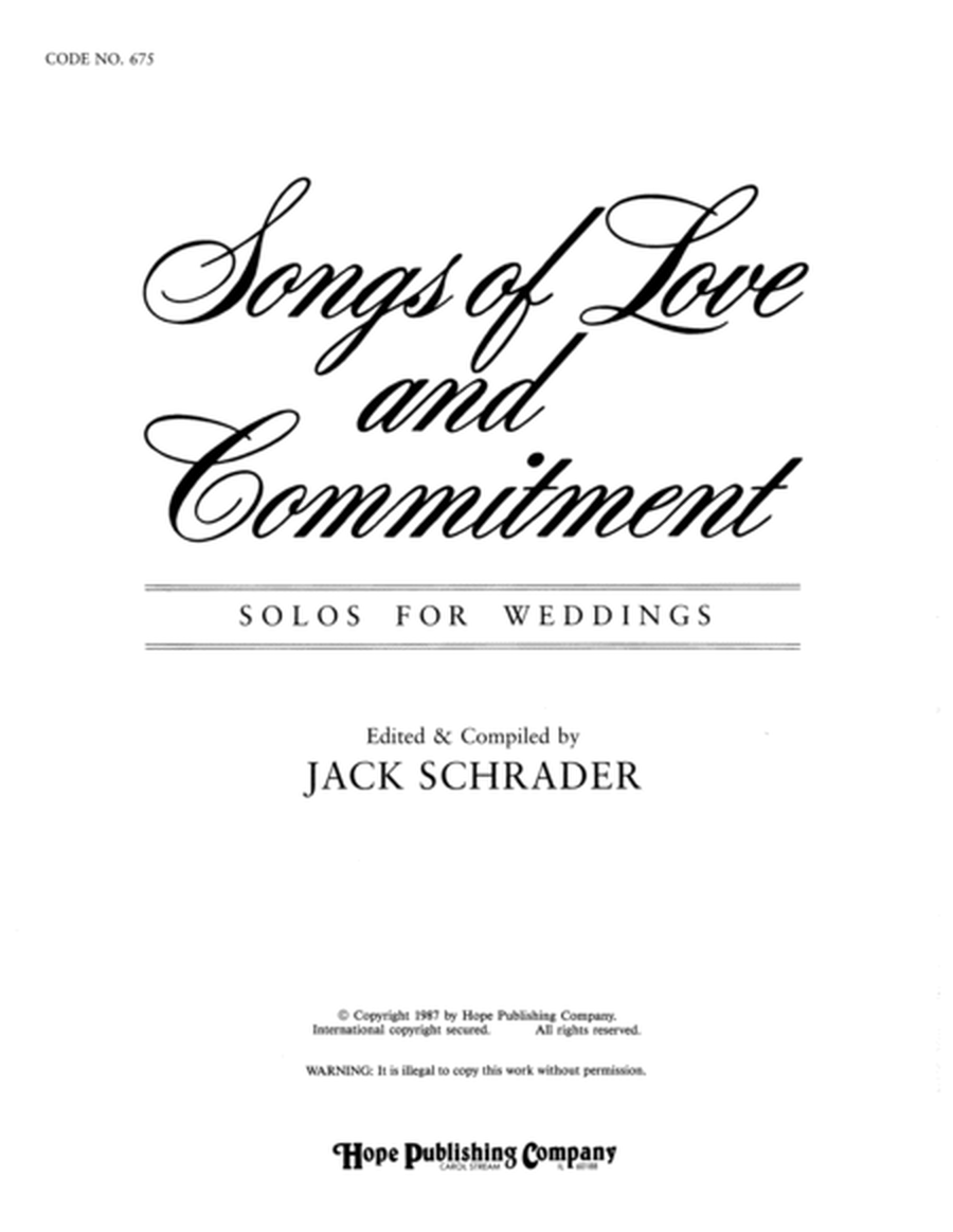 Songs of Love and Commitment-Digital Download