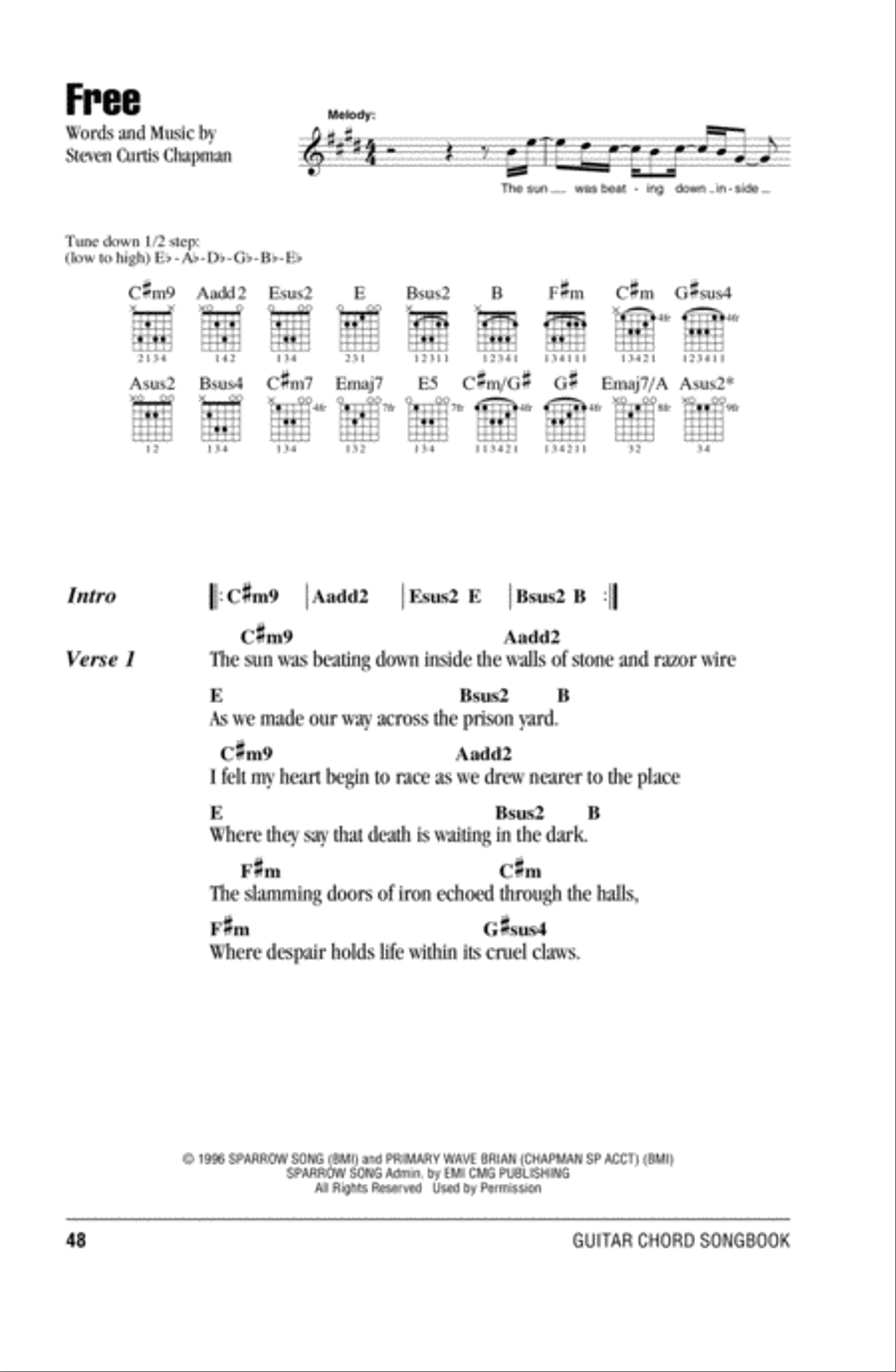 Free Free Acoustic Guitar scores gallery preview page 1