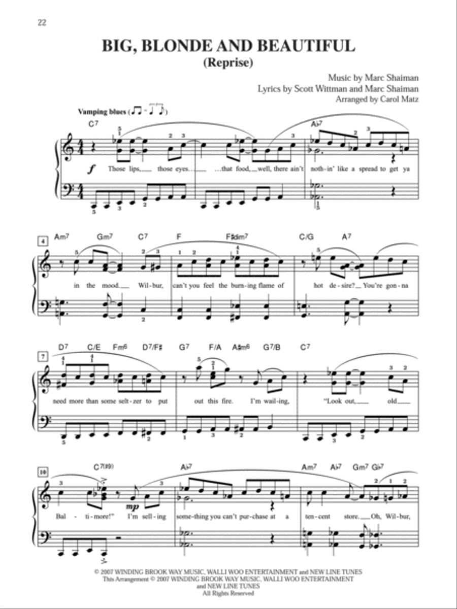 Hairspray -- Soundtrack to the Motion Picture Easy Piano scores gallery preview page 4