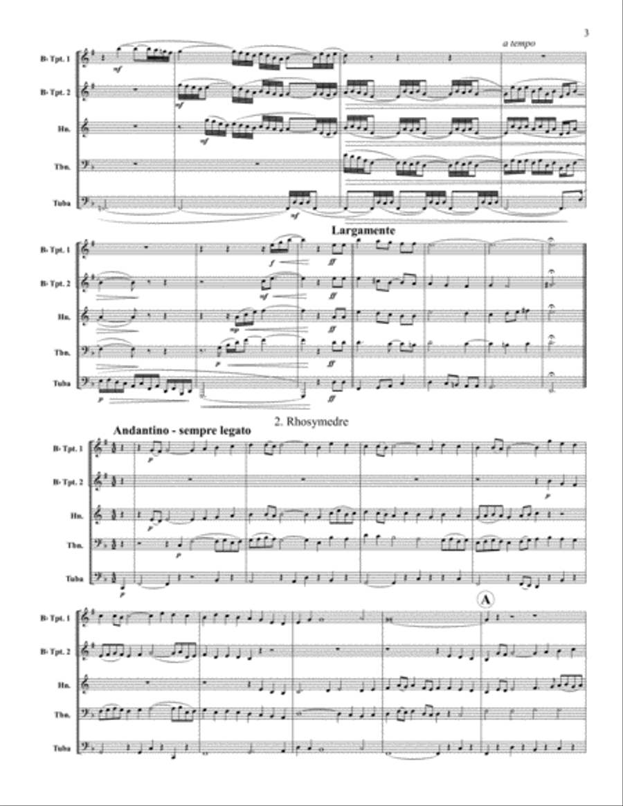 Three Welsh Preludes Three Welsh Preludes Brass Quintet scores gallery preview page 3